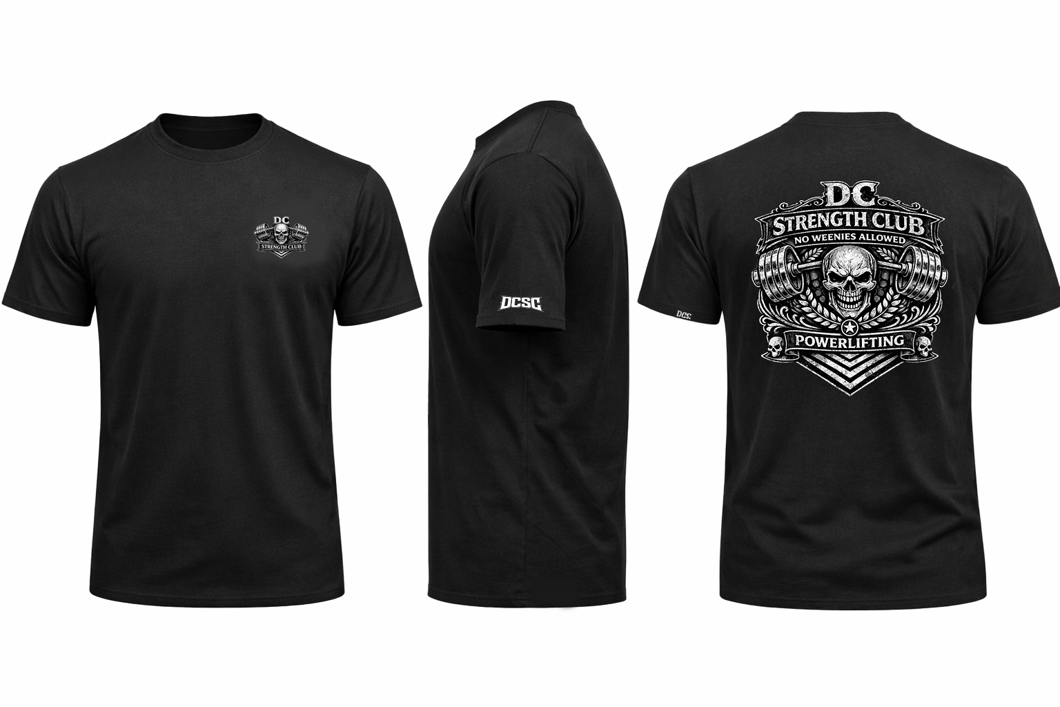 DCSC Powerlifting Tee-Black