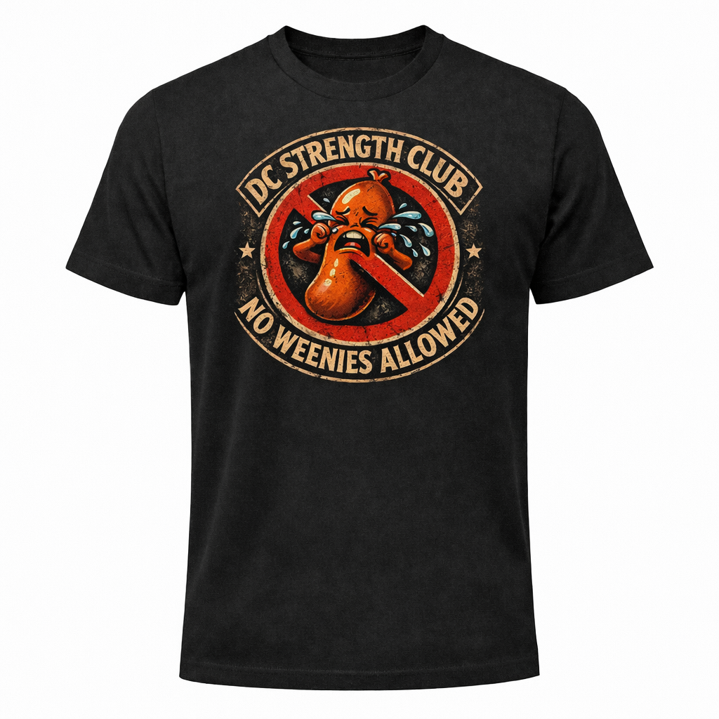 DC Strength Club No Weenies Allowed Tee-Black