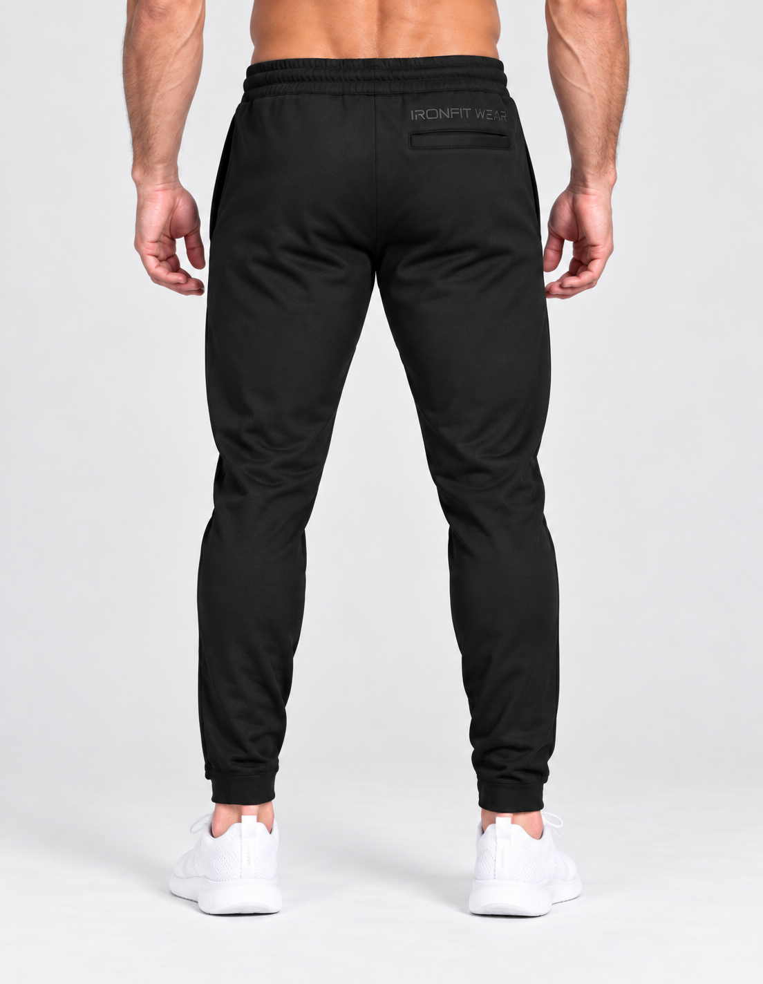 IronFit Wear Tapered Gym Pant-Black